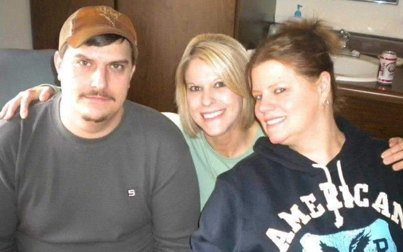 Photo submitted. Justin Miller pictured with his sisters, Renee Garland and Tracie McCann.