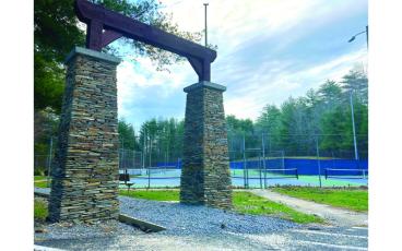 MNJ photo/Sarah Quintas. The new archway leading to the walking trail at Brad Ragan Park has been completed. 