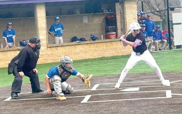 MNJ Photo/Laz Aguayo. A pitch zooms in at a recent Mitchell High School baseball game. Both the Varsity and Junior Varsity Mountaineers lost to the McDowell High School last week.