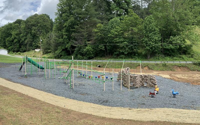 MNJ photo/Michael Vess - The Bradshaw Fire Department refurbished the old playground at the former Tipton Hill School.