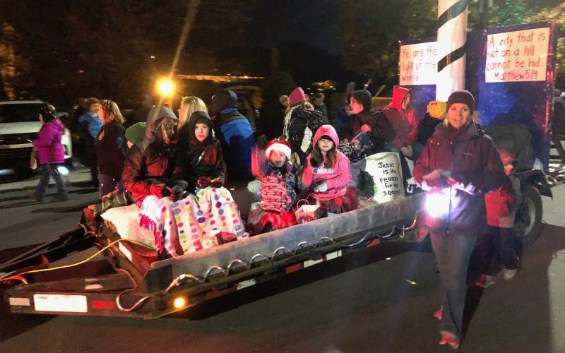 Past parade participants bundle up. (File photo)