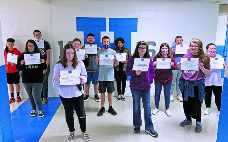 Harris Middle School earlier this month released its list of the latest winners of the Harris Award, which goes to students with the highest average in their group for math, reading, social studies or science.