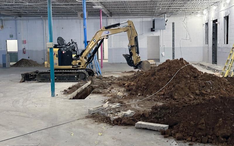 Photos submitted. Construction crews are making significant progress on the new Law Enforcement Center in Bakersville.