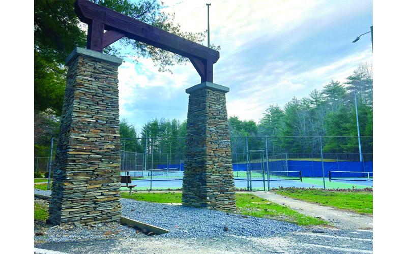 MNJ photo/Sarah Quintas. The new archway leading to the walking trail at Brad Ragan Park has been completed.