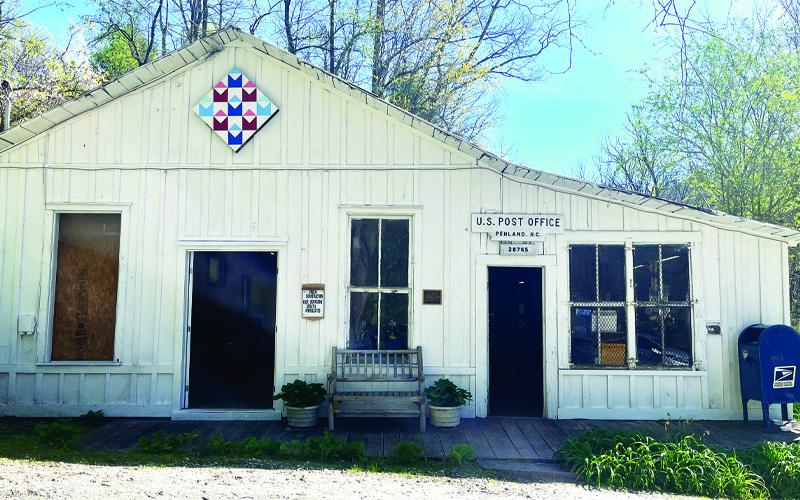 MNJ photos/Madison Smith. The Penland Post Office was originally built as Bailey Lumber Company offices but is also fondly remembered by the community for its time as a general store.
