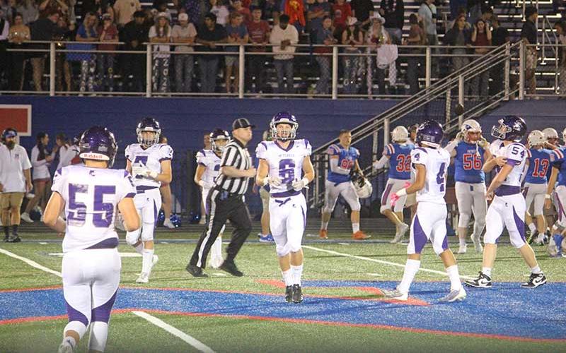 Submitted photo/Stephanie Warren - No. 6 Hayden Webb had a productive night for the Mitchell High School Mountaineers, carrying the ball for 47 yards and a touchdown.