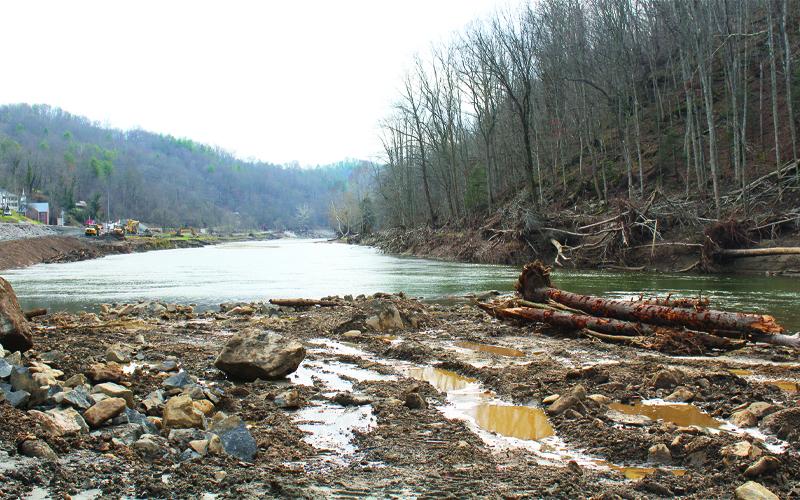 MNJ Photo/Mariel Williams.  According to County Manager Allen Cook, Mitchell County has more debris from Hurricane Helene (downgraded to a tropical storm after slowing down over land) than any other county in the state. This picture was taken in the Toecane area.