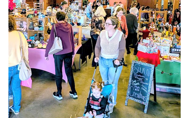 MNJ Photo/Steffen Silvis.  Residents and visitors enjoyed the Blue Ridge Christmas Craft Stroll held at the Cross Street Commercial Center.