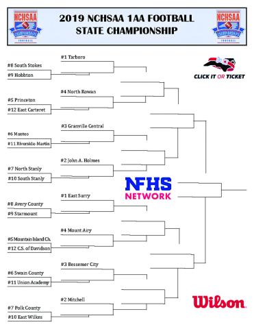 1AA playoff brackets.