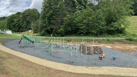 MNJ photo/Michael Vess - The Bradshaw Fire Department refurbished the old playground at the former Tipton Hill School.