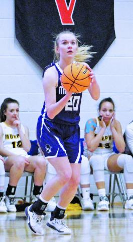 Paige Johnson puts up a shot against Murphy during the 2019-20 season. (MNJ file photo) 