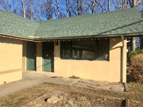 Spruced Boutique, which previously called downtown Spruce Pine home, will move to this location in Little Switzerland in April, when the Little Switzerland Inn opens for the season. The boutique will continue to sell women’s clothing but hopes to expand its offerings some in the new building. (MNJ photo/Juliana Walker)