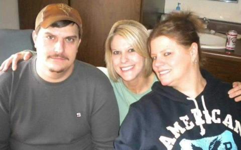 Photo submitted. Justin Miller pictured with his sisters, Renee Garland and Tracie McCann.