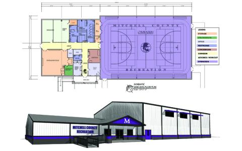 Photo/Scott W. Bartholomew Architecture, Asheville, NC - Preliminary designs for the Mitchell County Recreation Center, set to be constructed behind the current County Administration Building in Bakersville. 