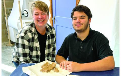 Photo submitted. Local youth from Big Brothers Big Sisters explore the art of pottery under the guidance of Dori Settles at her studio, FunkyDori.