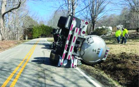 Photo submitted.  Emergency response teams worked diligently to clean up a hazardous materials spill in Buladean.