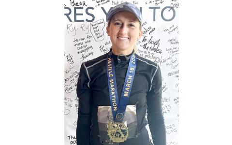 Photo/Larry Suiter. On April 15, Kayla Blevins will be competing in the Boston Marathon.