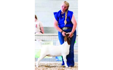 Photo submitted. Cadee Boone, 16, shows her goat Bella, at NC Sheep and Goat Roundup in Winston Salem.