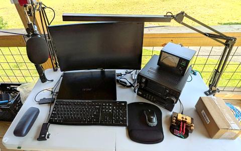 MNJ Photo/Steffen Silvis.  Emergency preparedness aside, the National Field Day is an opportunity for ham radio operators to learn technical skills from each other.