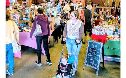 MNJ Photo/Steffen Silvis.  Residents and visitors enjoyed the Blue Ridge Christmas Craft Stroll held at the Cross Street Commercial Center. 