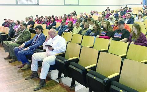 MNJ Photo/Mariel Williams.  Several dozen people turned out for the Mitchell County Chamber of Commerce Candidate Forum Thursday.