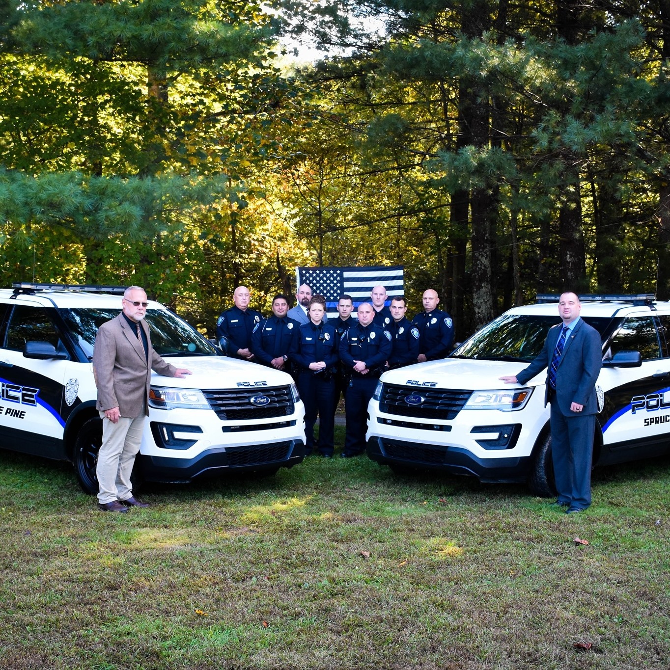 Members of the Spruce Pine Police Department pose for a photo. The department is getting some significant upgrades to incentivize employees to stay with the department. (Photo sourced from SPPD Facebook)