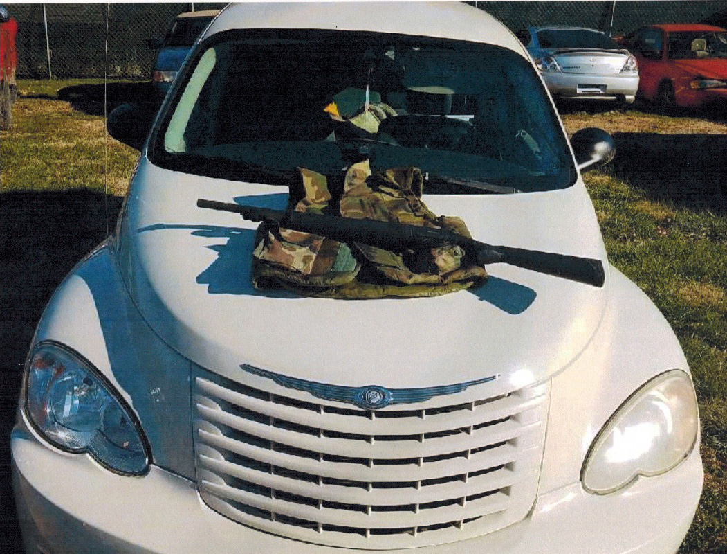 PT Cruiser with recovered items 