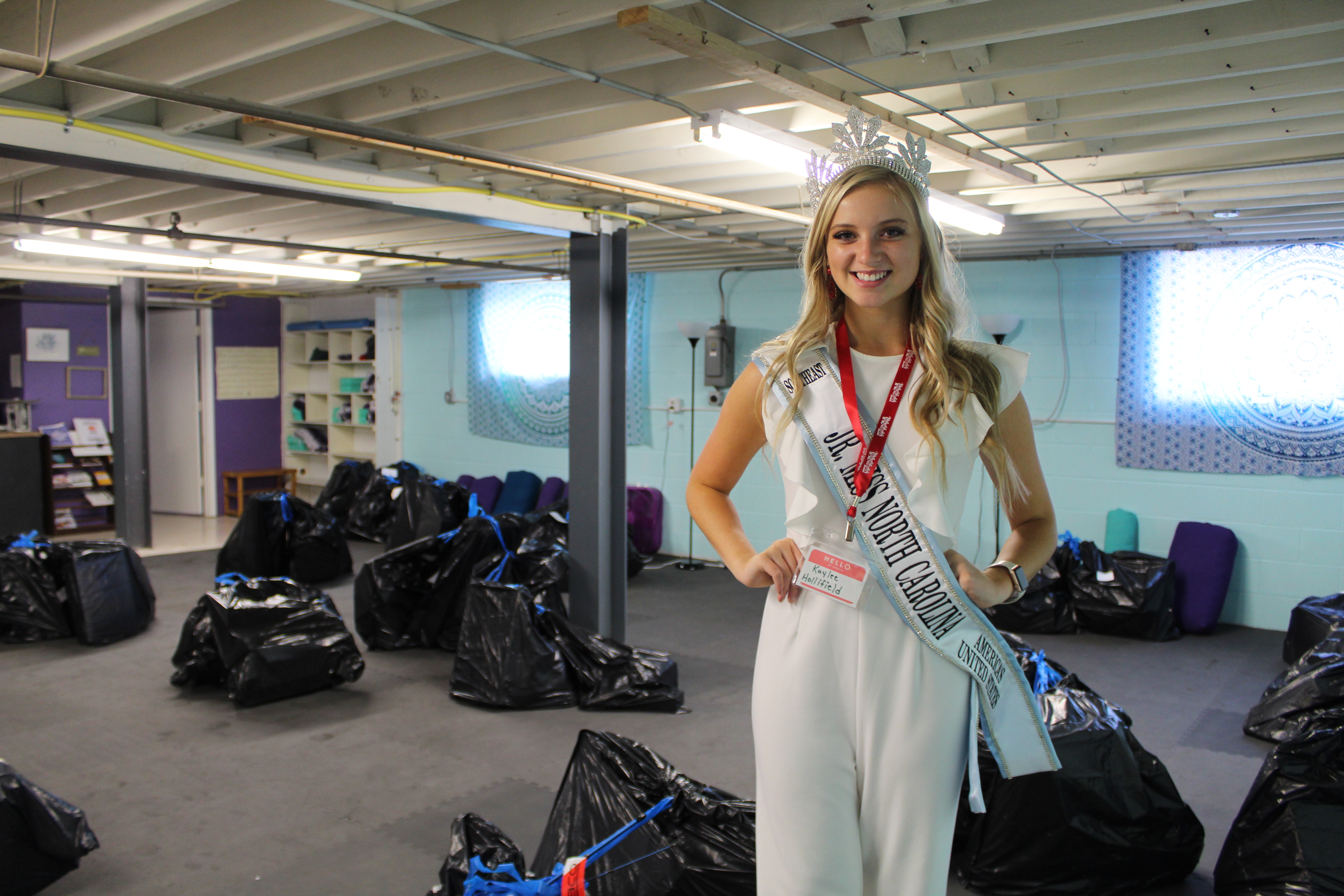 Kaylee Hollifield, Junior Miss NC Southeast America 2020, helped out with Toys for Tots distribution on Saturday, Dec. 12. Hollifield said helping out Toys for Tots was a privilege and she was happy to do it as part of her volunteering duties. (MNJ photo/Juliana Walker)