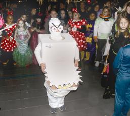 Francisco Good, 8, of Cashiers wears a toilet-like outfit while portraying “Captain Underpants” at the 2018 Goblins in the Green. The outfit was judged “Most Creative” at the Village Green-sponsored Halloween-theme celebration. (Parks and Rec and the Boys and Girls Club are additional sponsors.) The 2019 celebration is this Friday.