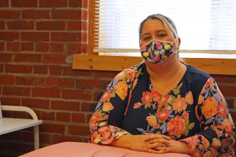 Mountain Escape Spa owner Amber Gardner opened her spa in downtown Spruce Pine earlier this month and admitted that she picked a unique time to begin her journey with the ongoing pandemic raging. (MNJ photo/Juliana Walker)